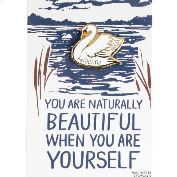 NWT You Are Naturally Beautiful When You Are Swan Enamel Pin, Great Gift! 🎁 - Picture 2 of 6
